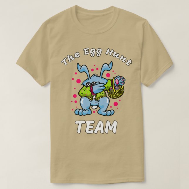 Camiseta El equipo de caza de huevos (Diseño del anverso)