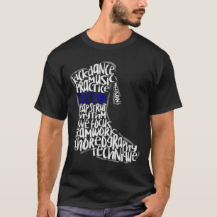 Camiseta El equipo de Drill Marcha Banda Word Cloud Art T-S