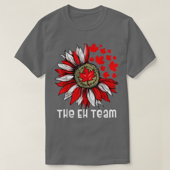 Camiseta El equipo de Eh Día Canadiense La hoja de arce de  (Diseño del anverso)
