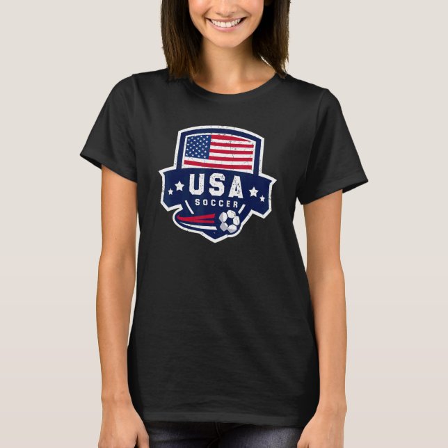 Camiseta El equipo de fútbol de Estados Unidos Retro Bander (Anverso)