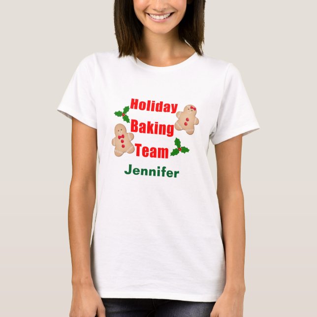 Camiseta El equipo de Holiday Baking Cookies Gingerbread Ma (Anverso)