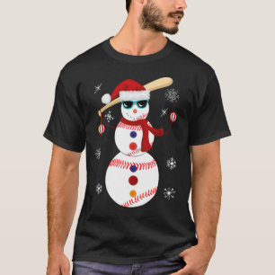 Camiseta El equipo de navidades del equipo de Snowman Santa