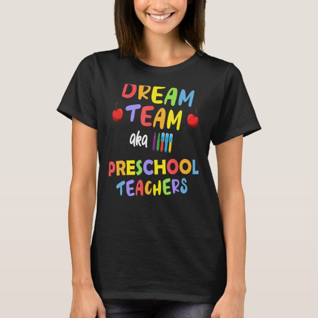 Camiseta El equipo de profesores de preescolar vuelve a la  (Anverso)