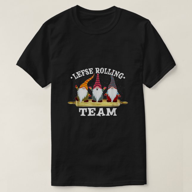 Camiseta El equipo de Rolling de Lefse Nisse Tomte Noruega  (Diseño del anverso)