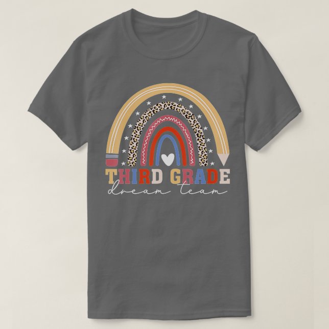 Camiseta El equipo de soñadores de profesores de tercer gra (Diseño del anverso)
