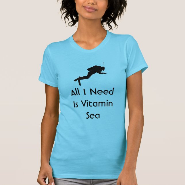 Camiseta El equipo de submarinismo todo lo que necesito es (Anverso)