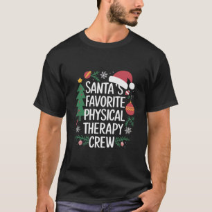 Camiseta El equipo de terapia física favorita de Santa Navi
