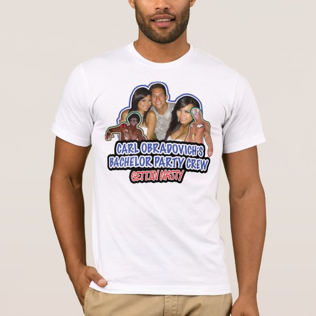 Camiseta El equipo del partido de la soltera de Carl (Anverso)