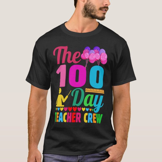 Camiseta El equipo docente de 100 días de 100 días (Anverso)