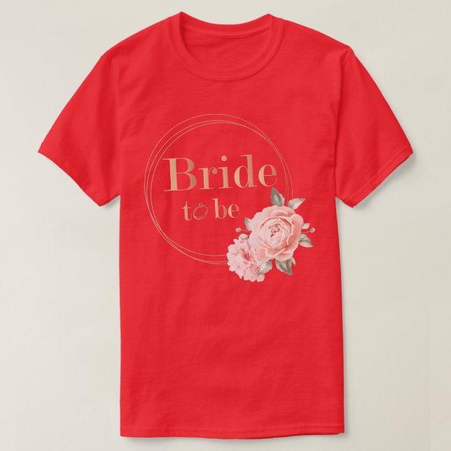 Camiseta El equipo femenino femenino de flores de novia vin (Diseño del anverso)