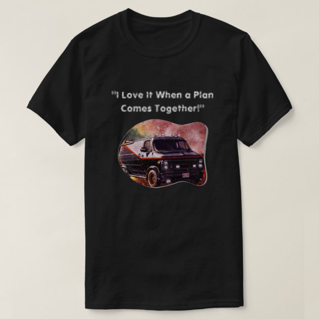 Camiseta El equipo inspiró el Van Design Retro TV 80 (Diseño del anverso)