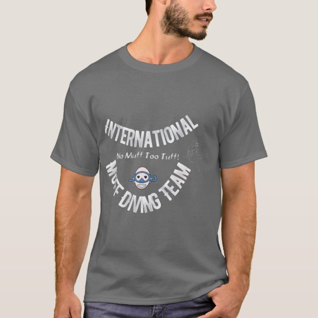 Camiseta El equipo internacional de buceo con barniz, no ha (Anverso)