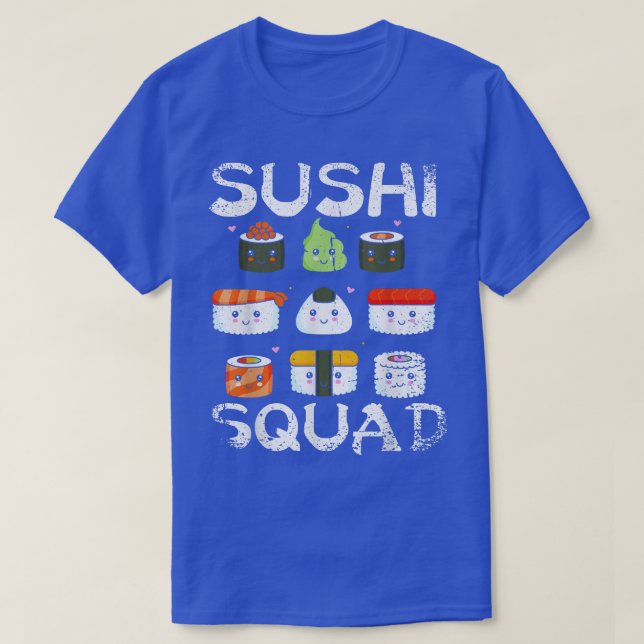 Camiseta El Equipo Japonés De Squad Maki Sashimi Es Como Ea (Diseño del anverso)