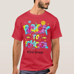 Camiseta El equipo Leopard Tie Dye de 3º Grado Gracioso de