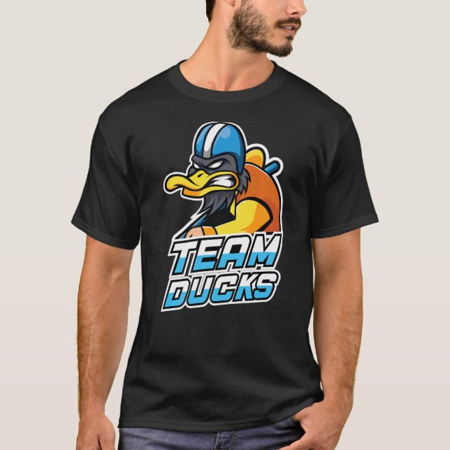 Camiseta El equipo patea 10 deportes animales Cute Ducks Ho (Anverso)