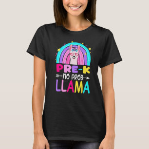 Camiseta El equipo pre K del profesor Rainbow no Prob Llama