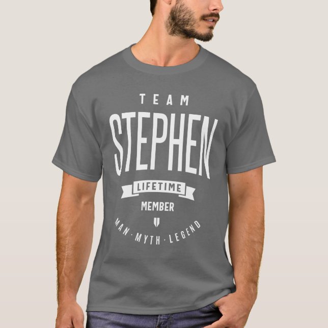 Camiseta El equipo Stephen regala ideas nombre de los hombr (Anverso)