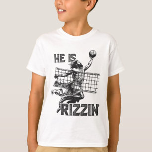 Camiseta Él es divertidísimo Jesús jugando voleibol Jugador