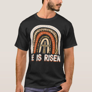 Camiseta Él es el leopardo del arcoiris de Risen, cristiano