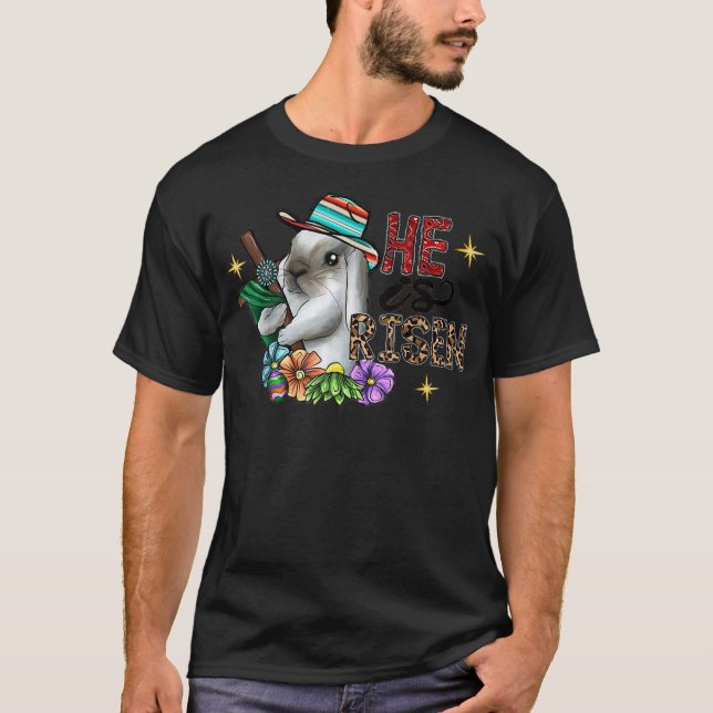 Camiseta Él es el leopardo del arcoiris de Risen, cristiano (Anverso)
