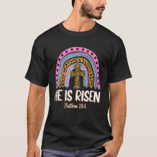 Camiseta Él es el leopardo del arcoiris de Risen, cristiano