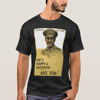 Camiseta ¿Él es feliz y satisfecho, es usted?