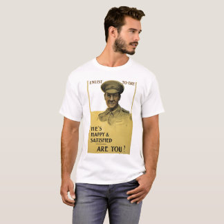 Camiseta Él es Feliz y Satisfecho, ¿Y Usted?