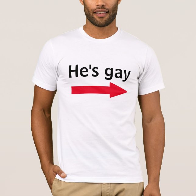 Camiseta Él es gay (Anverso)