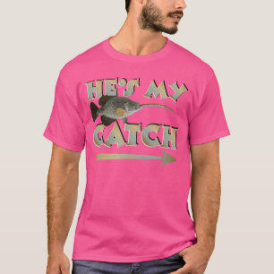 Camiseta Él es mi captura pares de pesca a juego para él y