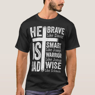 Camiseta Él es papá Día del padre religioso cristiano feliz