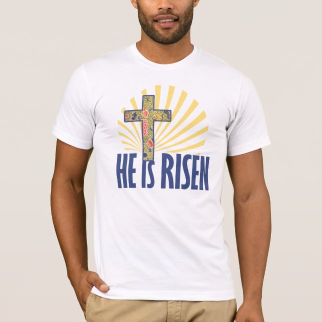 Camiseta Él es RISEN en Pascua (Anverso)