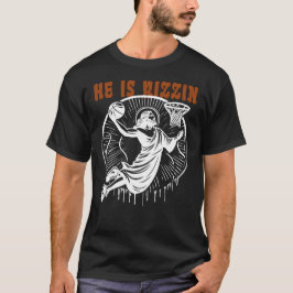 Camiseta Él es Rizzin, gracioso Jesús jugando básquetbol