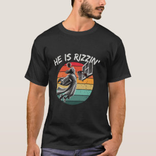 Camiseta Él Es Rizzin Gracioso Jesús Jugando Meme C De Balo