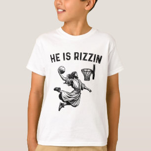 Camiseta Él Es Rizzin Jesús Bysketbyll Cristiano Religioso