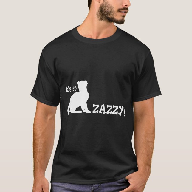 Camiseta Él es tan Zazzy - amante del gato (Anverso)
