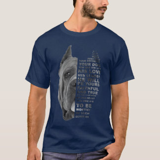 Camiseta Él es tu amigo tu compañero tu perro Cane Corso