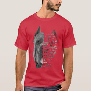 Camiseta Él es tu amigo tu compañero tu perro Cane Corso