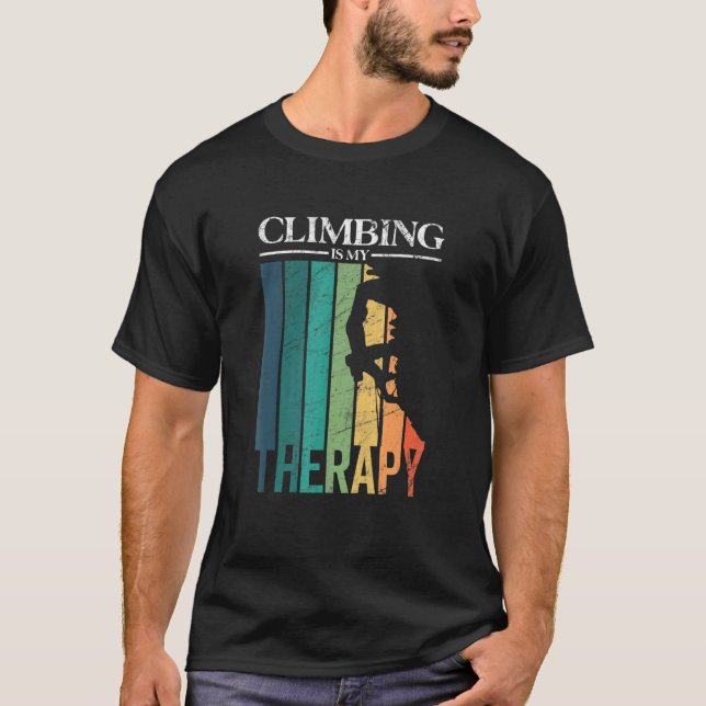 Camiseta El escalado rocoso es mi pepino retro Terapia (Anverso)