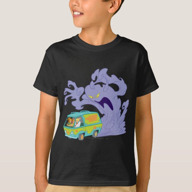 Camiseta El escape de la máquina misteriosa (Anverso)