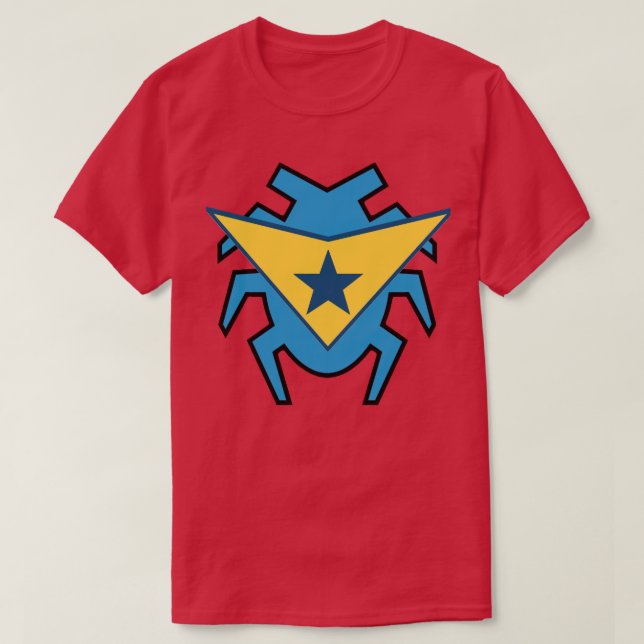 Camiseta El escarabajo azul y el oro de los gallos (Diseño del anverso)