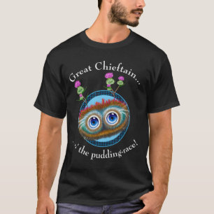 Camiseta El escocés Hoots los toques de bocina Haggis. Gra