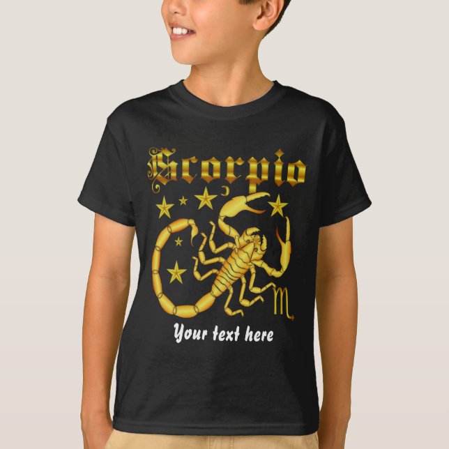 Camiseta El Escorpión-Zodiaco embroma todos los estilos (Anverso)