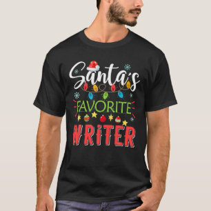 Camiseta El escritor favorito de Santa Claus Navidad encien