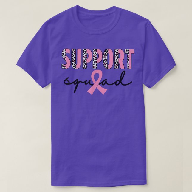 Camiseta El Escuadrón de Apoyo al Cáncer de Mama es un Leop (Diseño del anverso)