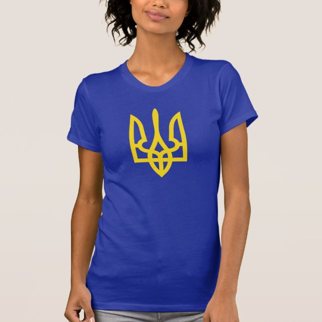 Camiseta El escudo de armas del estado de Ucrania - tryzub (Anverso)