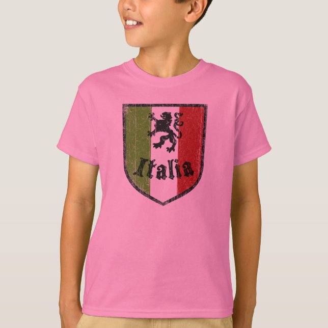 Camiseta El escudo italiano de la bandera embroma la (Anverso)