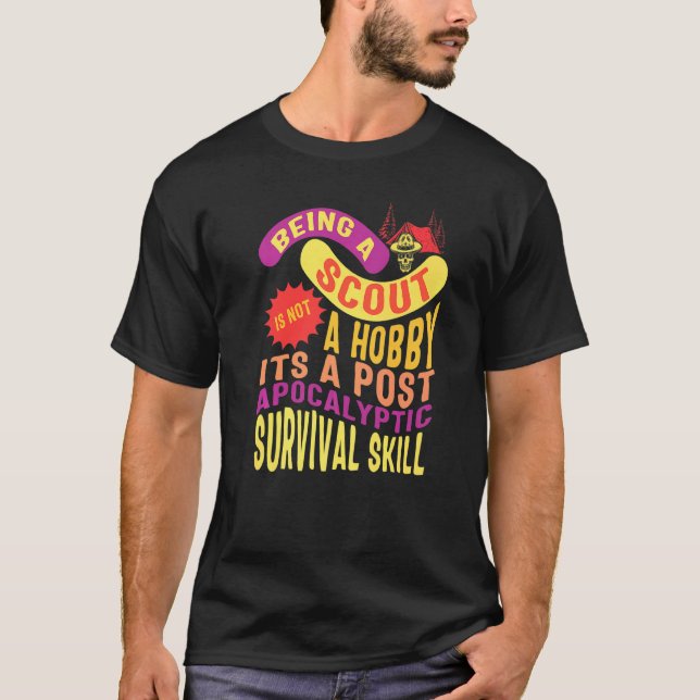 Camiseta El Escultismo De Camping No Es Un Hobby Skull Tent (Anverso)