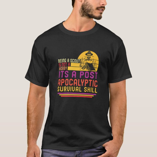 Camiseta El Escultismo De Camping No Es Un Hobby Skull Tent (Anverso)