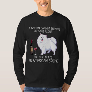 Camiseta El Eskimo Estadounidense Y El Perro De Vino