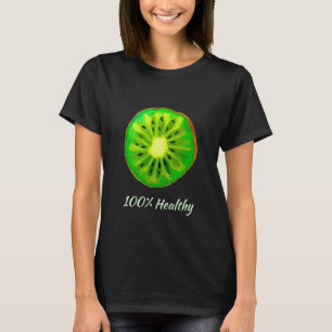 Camiseta El eslogan de la salud pop art cítricos Kiwi